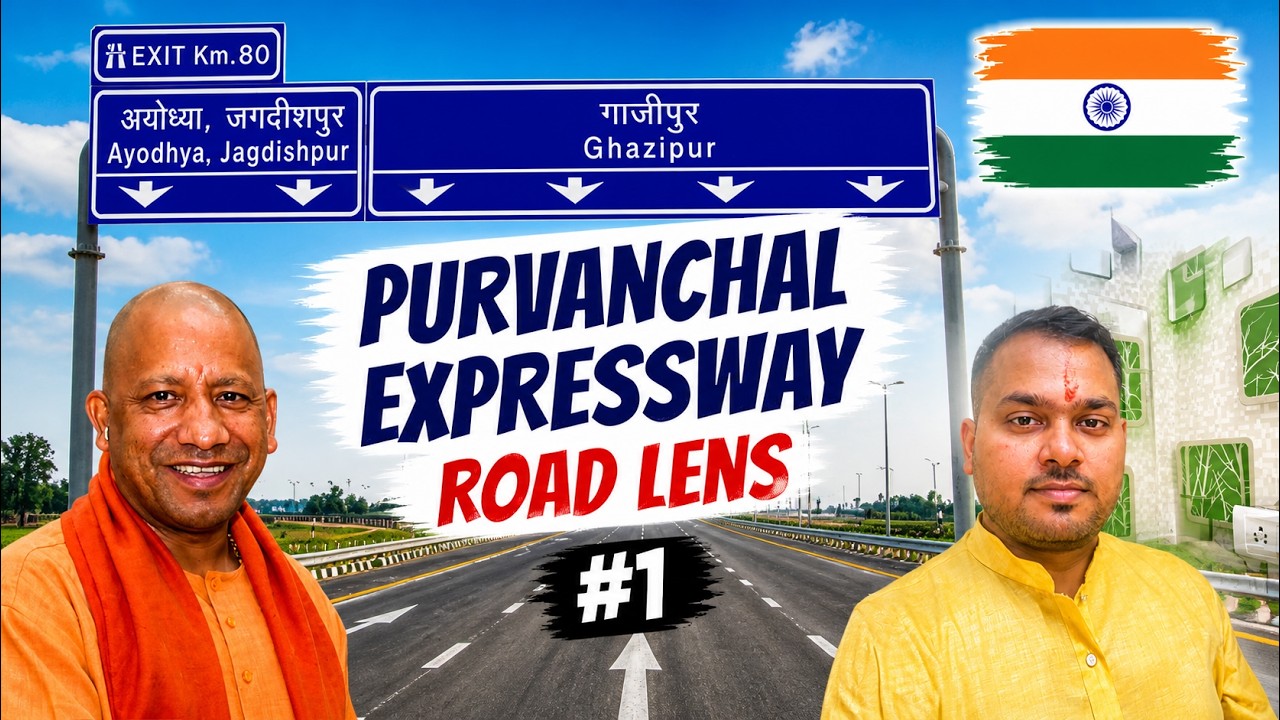 Road Lens 1 - India’s Purvanchal Expressway : 4-Minute Silent Drive Experience | 4K Drive