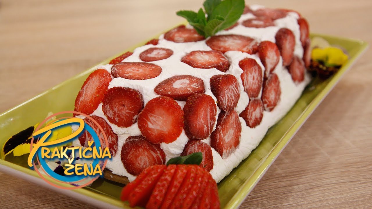 Praktična žena - Rolat torta od jagoda punjena sladoledom