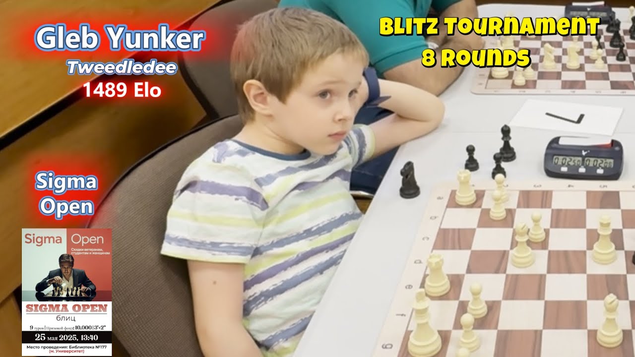 Gleb Yunker (1489) - Sigma Open - Blitz Tournament - 8 Rounds