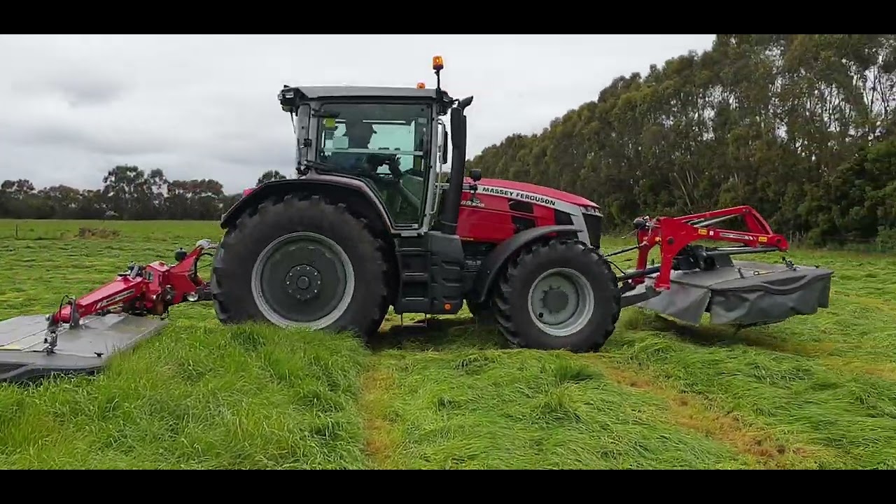 Massey Ferguson 8S Front 7 Rear Mower setup