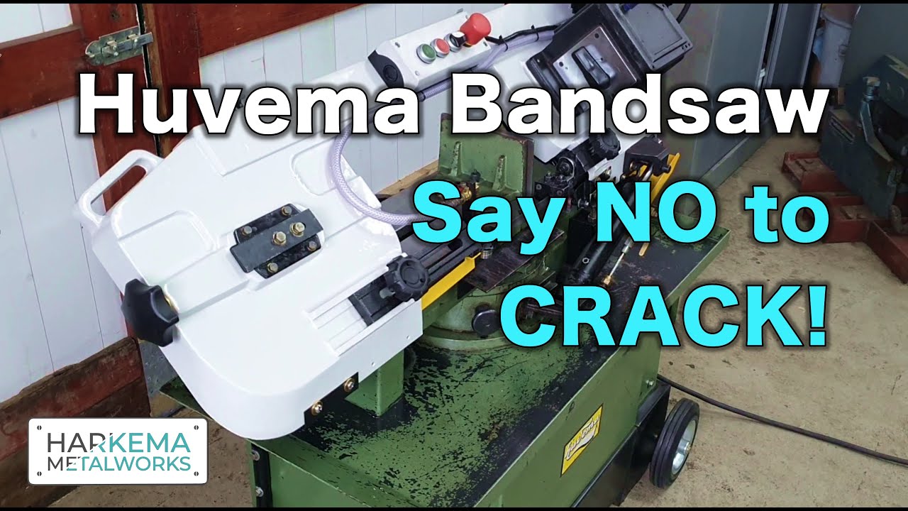 Huvema Band Saw Repair P1: Cast Iron Weld Repair with 316 wire and making a support frame