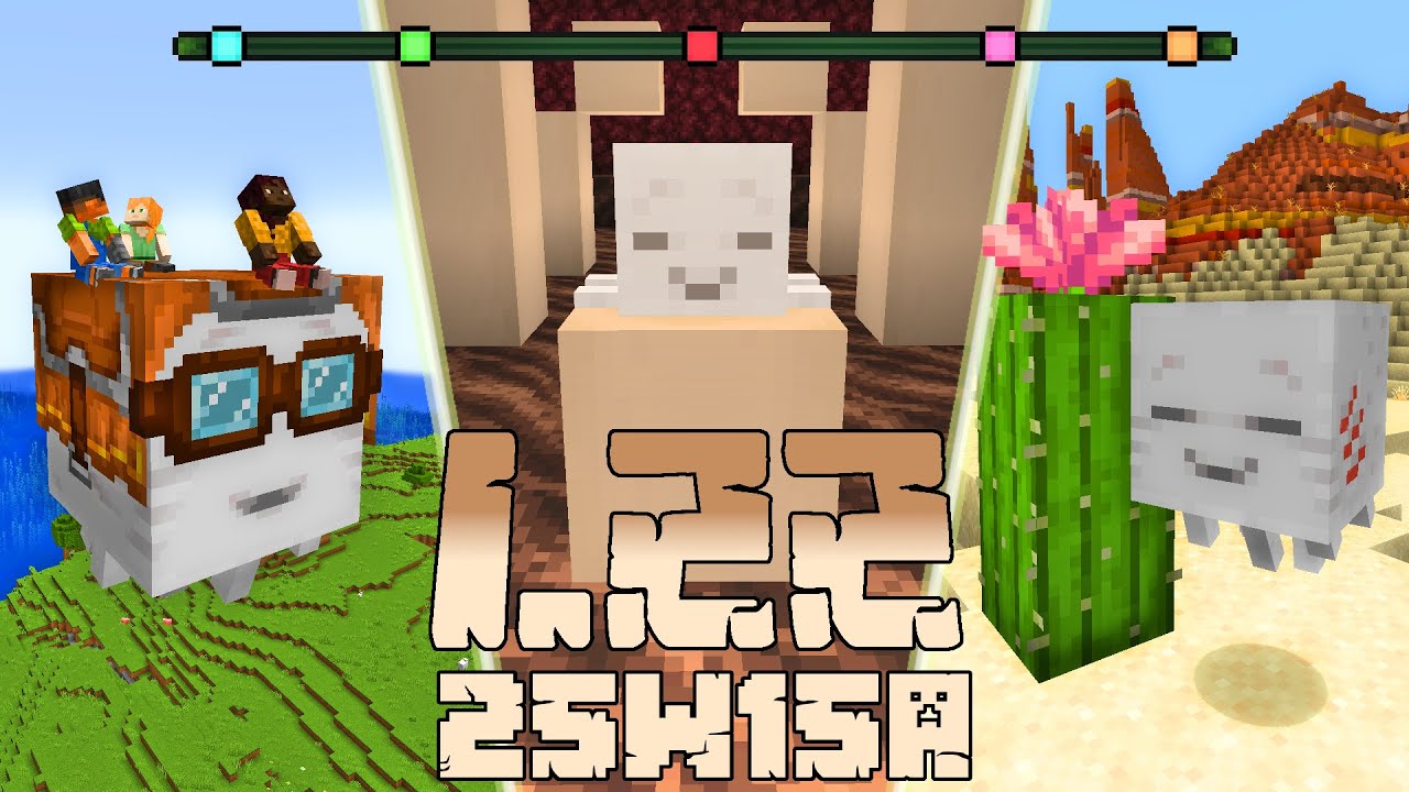 Minecraft 1.22?: [Snapshot 25w15a] NOWY MOB - HAPPY GHAST! WAYPOINTY i PASEK LOKALIZACYJNY!