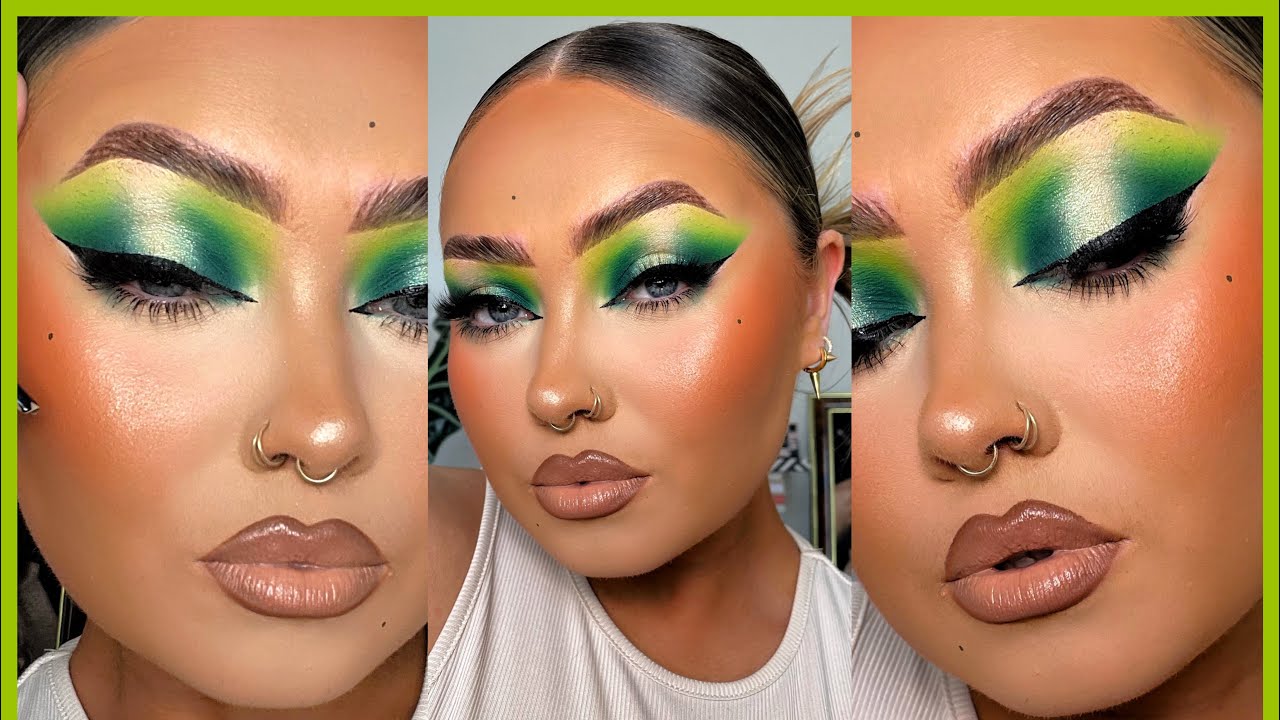 HOW TO: step by step NEON GREEN SPOTLIGHT EYE 💚 Makeup Tutorial