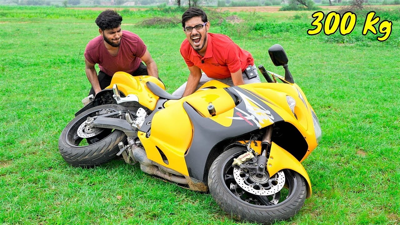 Can We Lift Fallen Suzuki Hayabusa? 300Kg Superbike- Very Heavy