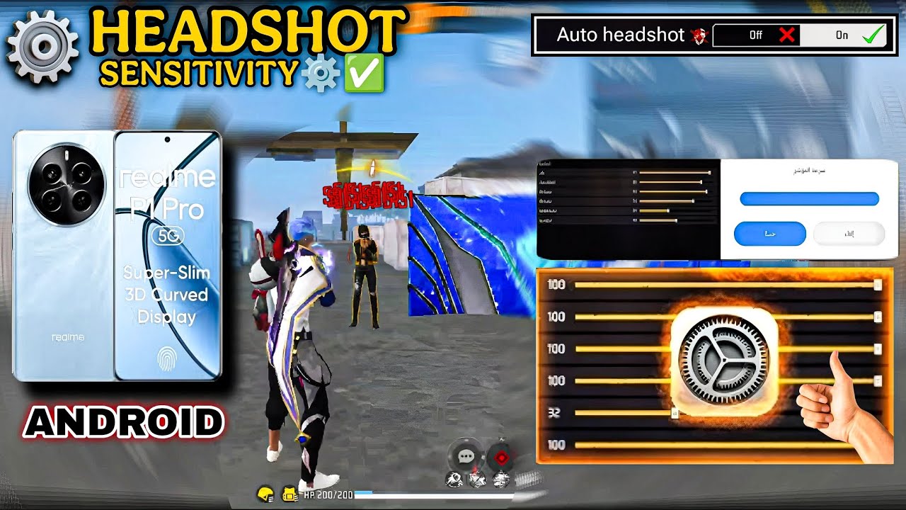 REALME P1 PRO HEADSHOT SETTING⚙️ | SENSITIVITY+HUD+DPI | BEST HEADSHOT SENSITIVITY FOR ANDROID 📲