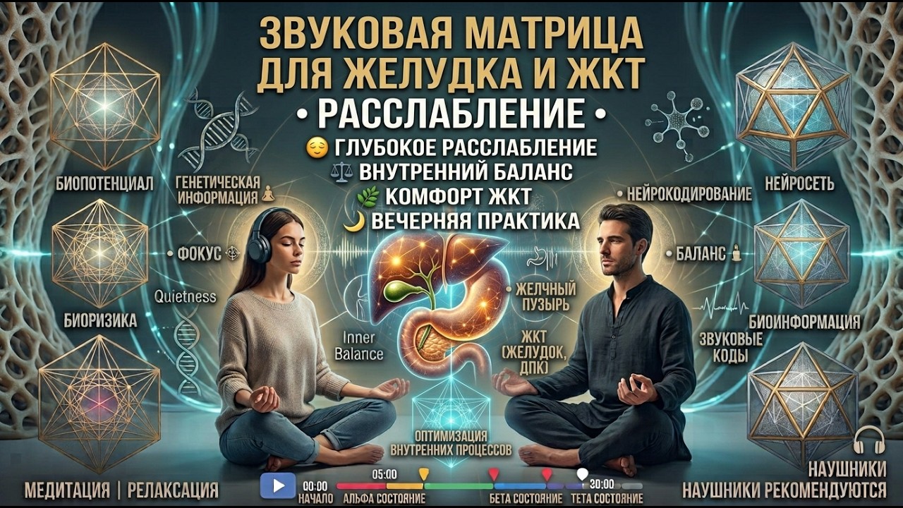 🎧 Звуковая матрица от язв желудка и кишечника |  Исцеление словом и звуком