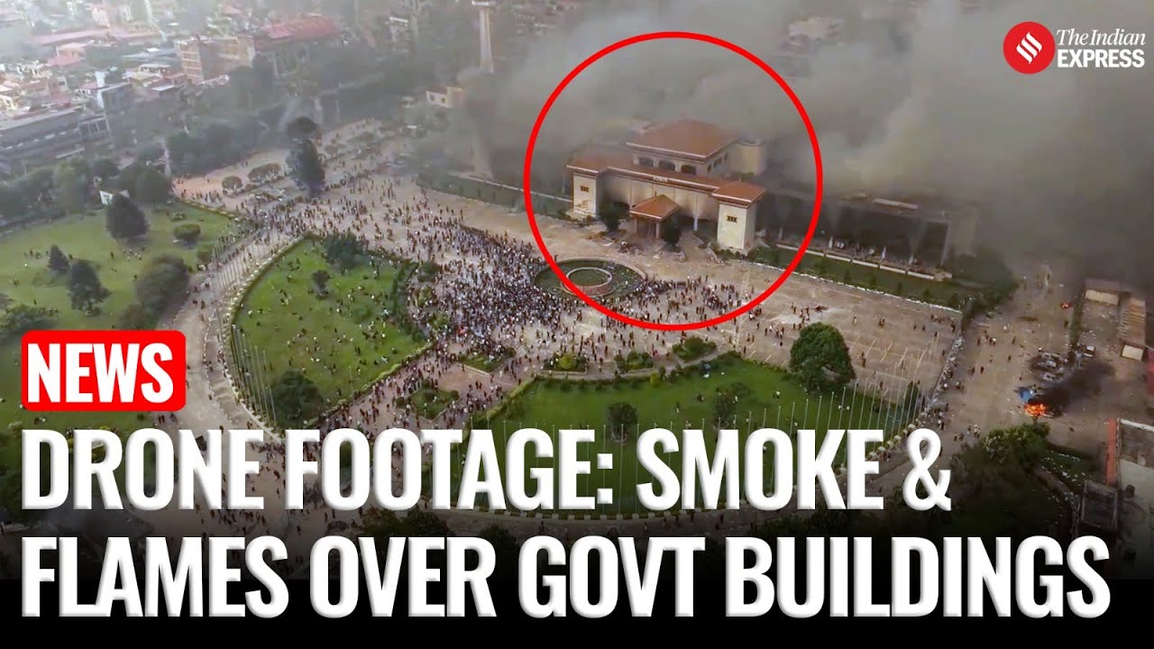 Drone Footage: Protests Engulf Nepal, Government Buildings Set Ablaze | Kathmandu | Nepal Violence