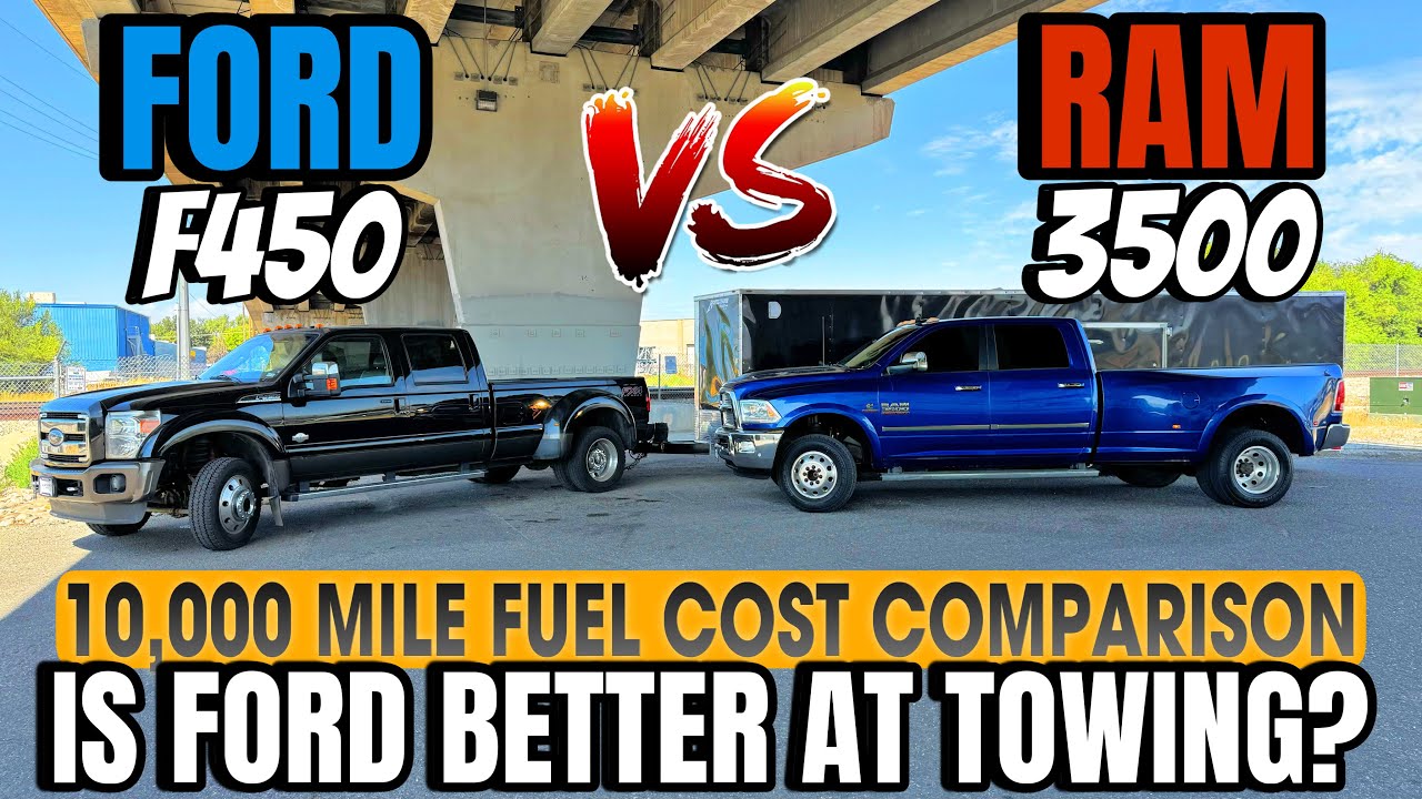 Ford F450 Power Stroke VS RAM 3500 Cummins Towing Battle: Is Ford Superior Towing Up 6% Grade?