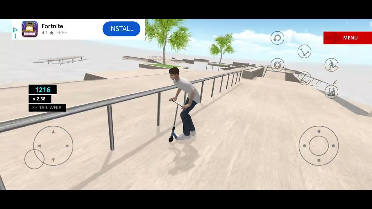 Me playing scooter space 