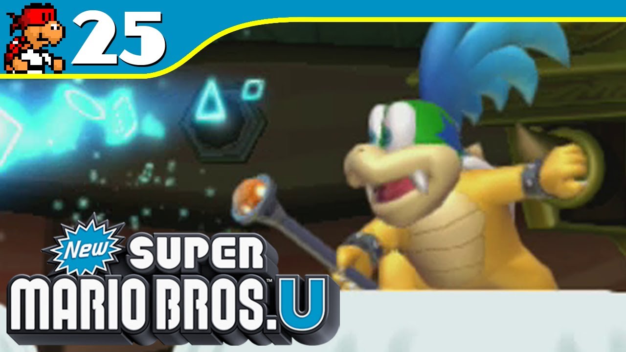 New Super Mario Bros. U | Larry's Torpedo Castle - Sparkling Waters-Castle - 25 (Wii U Walkthrough)