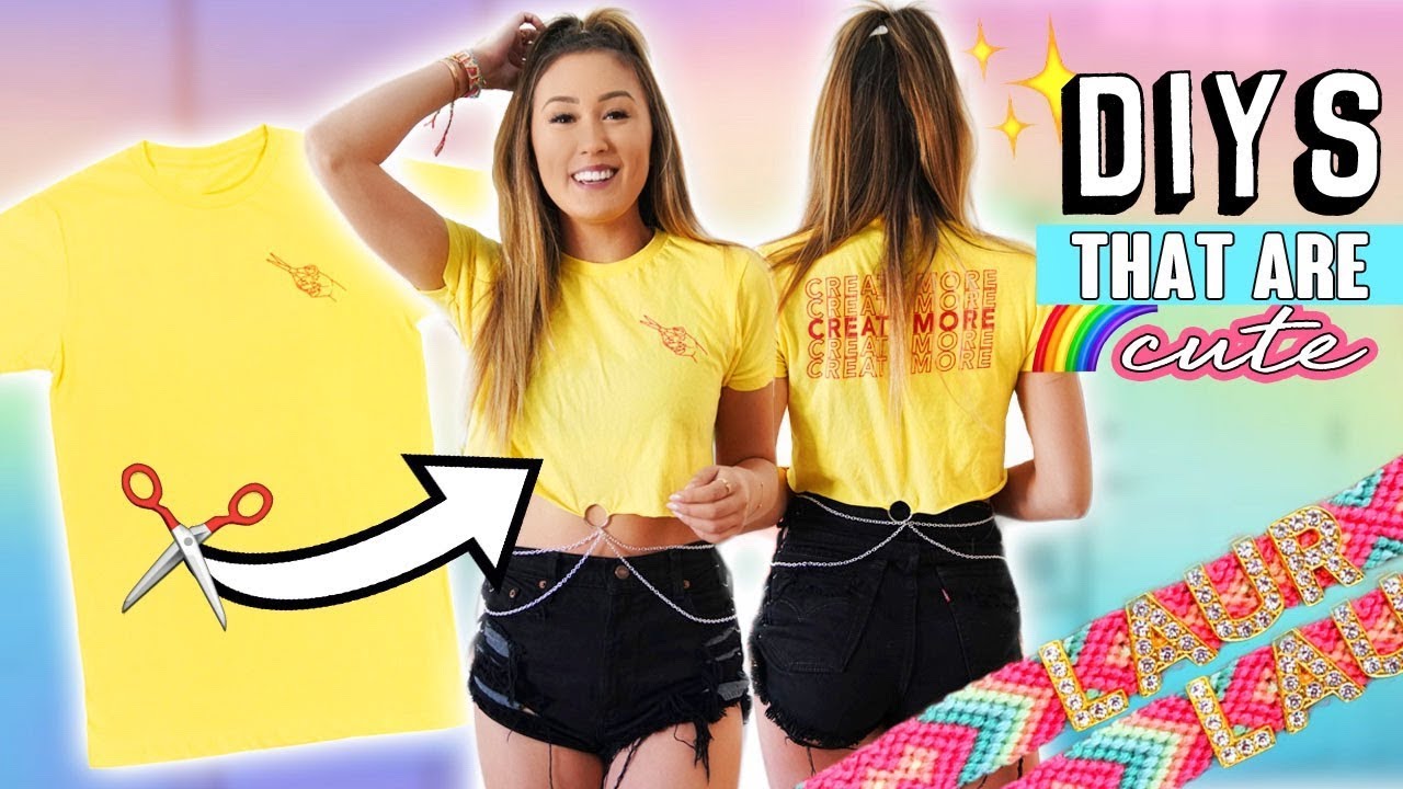 EASY CUTE DIYS: Room Decor, Friendship Bracelet + Tee Flip