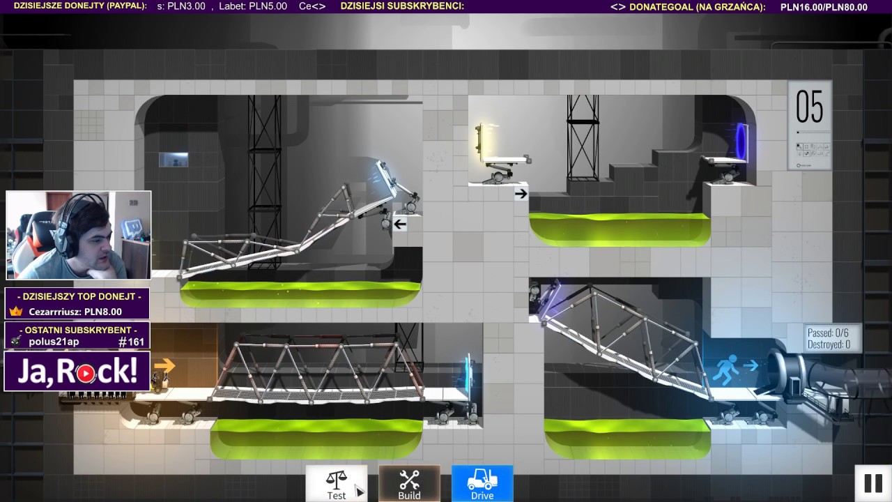 Bridge Constructor Portal - Pierwsze wrażenia / 26.02.2018 (#5)