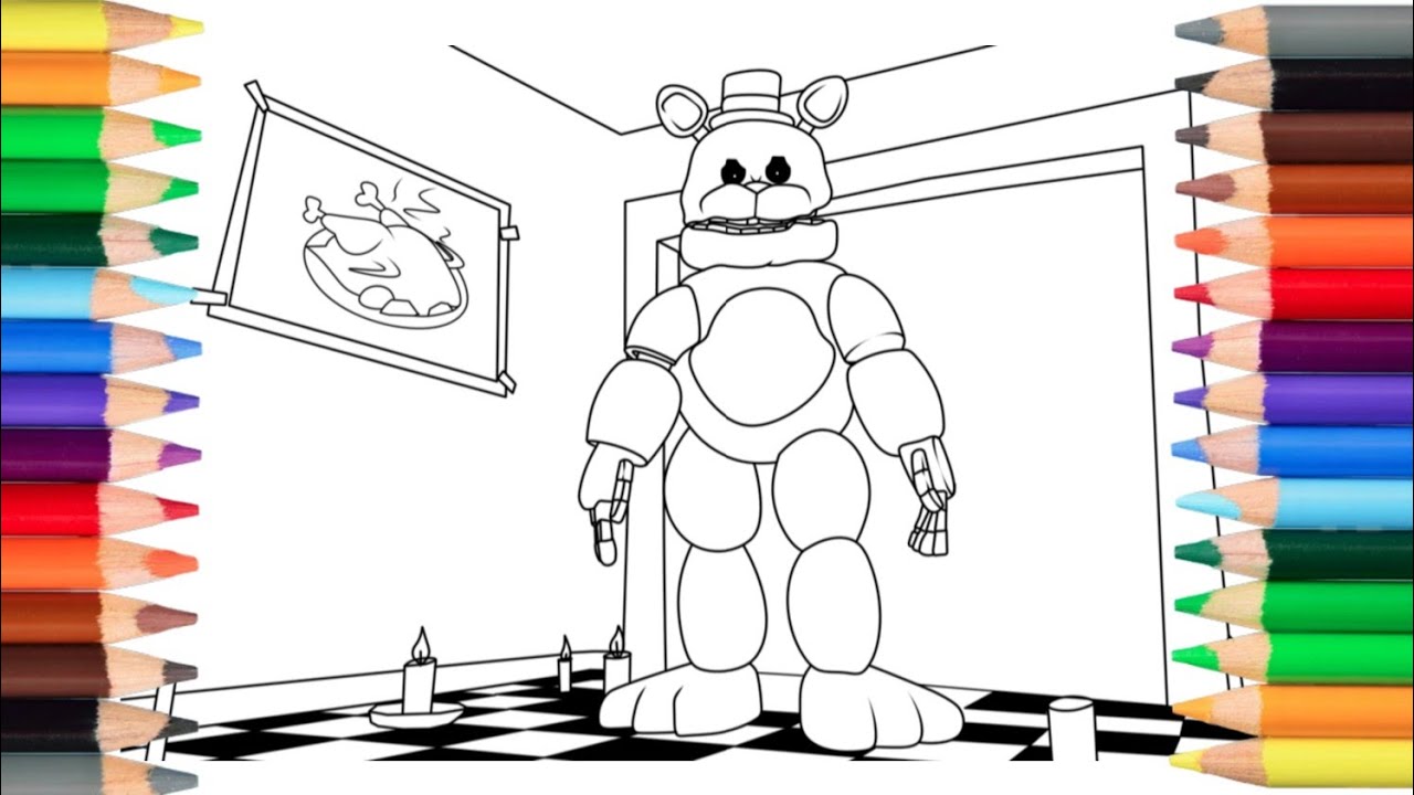 From Horror to Masterpiece! Freddy Fazbear Full Coloring Process 🎨🔥
