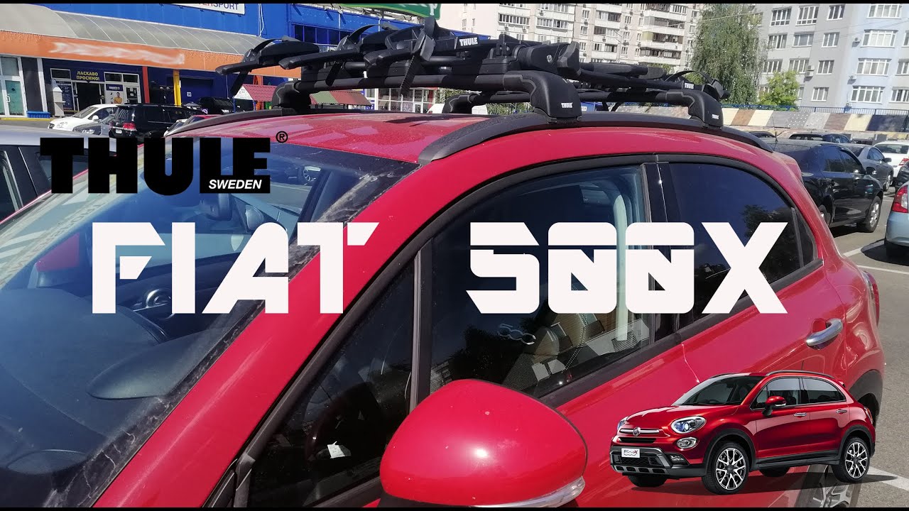 Roof rack bar with flush railing Thule Wingbar Edge Fiat 500X