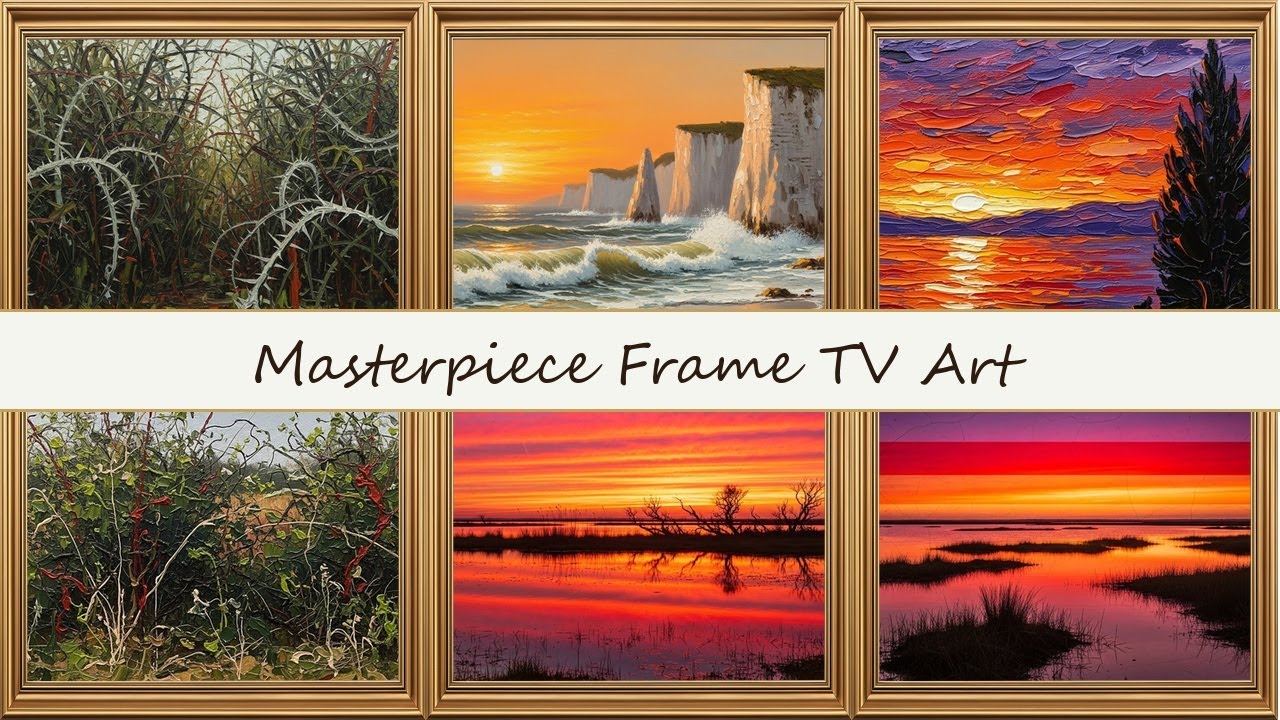 Vintage Gold Frame TV Art | Royal Classical Frame Design | Interior Decor Ideas