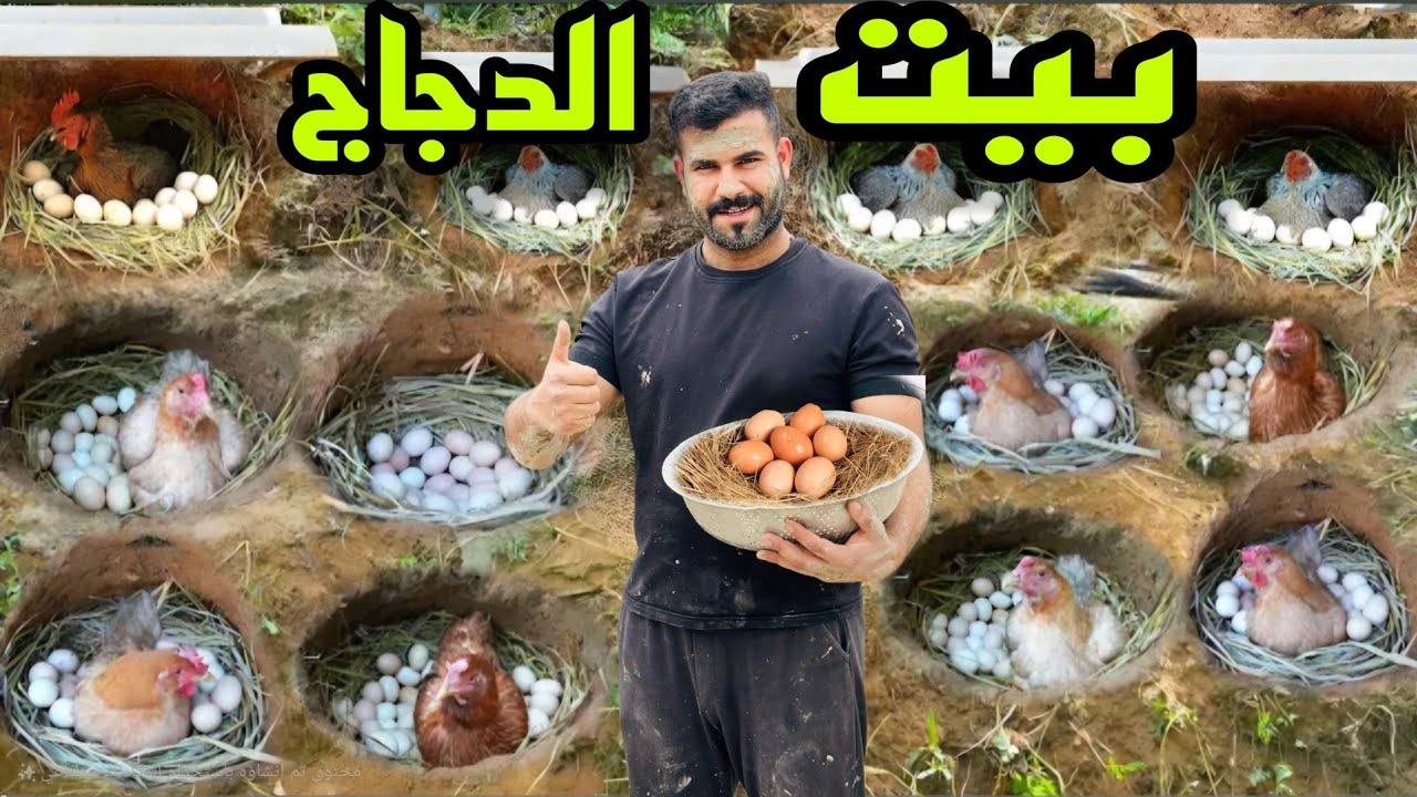 بناء بيوت للدجاج من صناديق بلاستك 👌