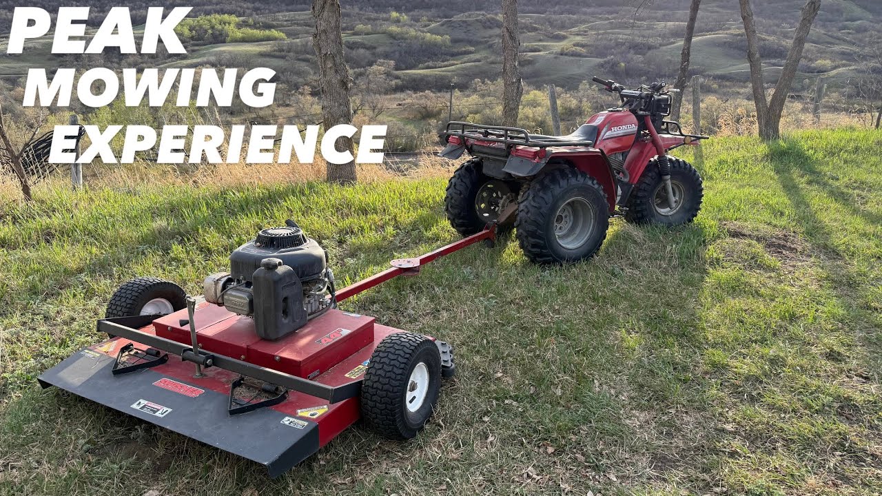Favorite way to Mow Grass on the Ranch | Honda Trike & Swisher Trail Mower