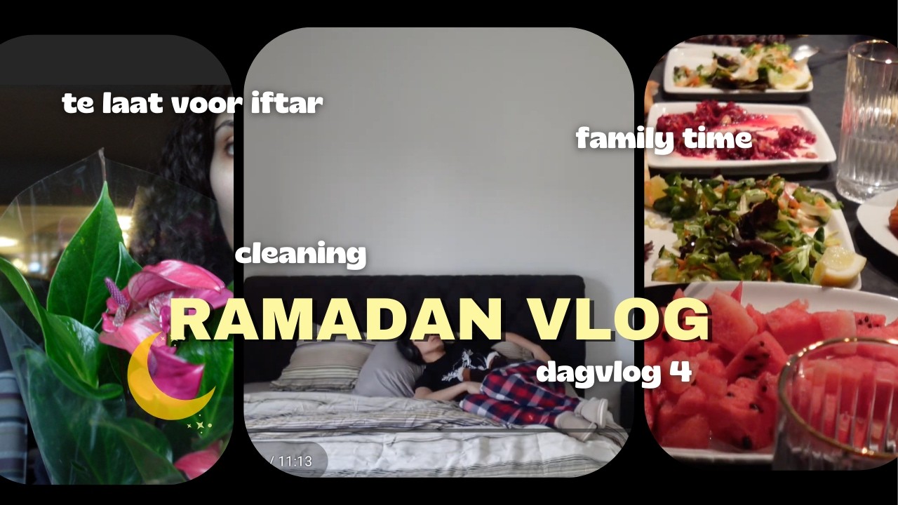 RAMADAN VLOG #4 🌙 | TE LAAT VOOR IFTAR?! + SUNDAY CLEANING DAY  | DAGVLOG