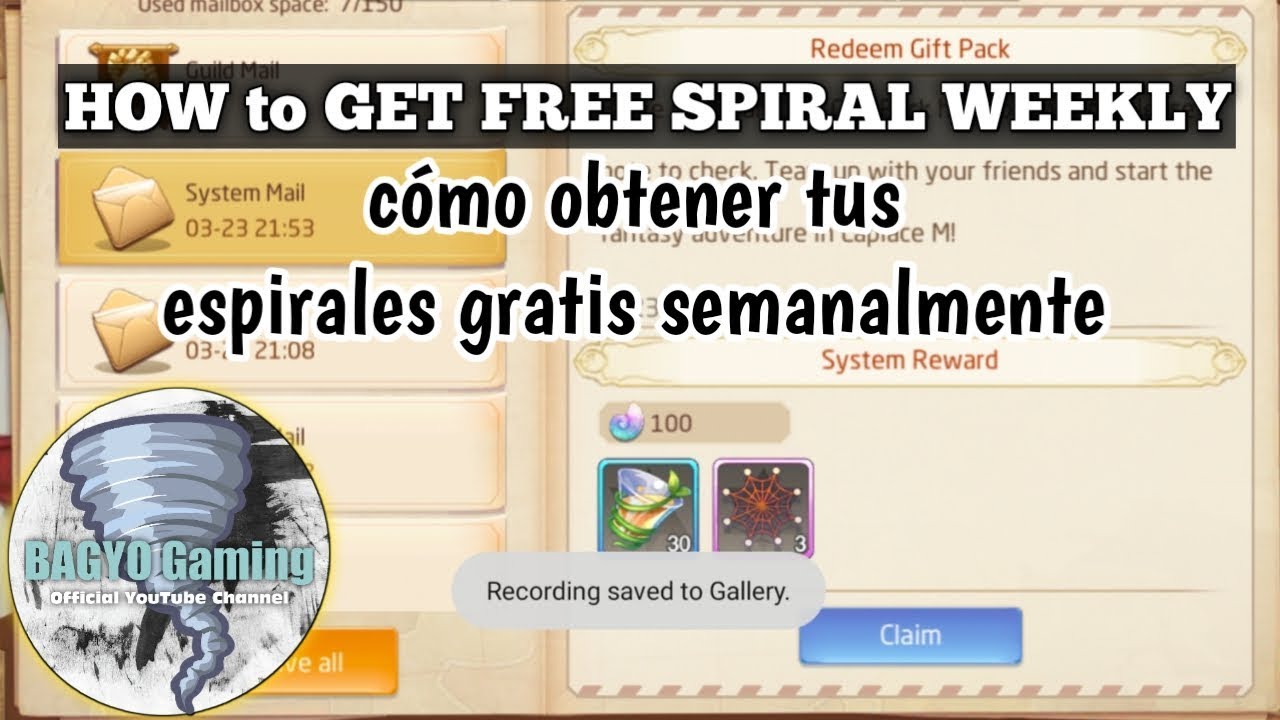 Gift code : HOW TO GET FREE SPIRAL WEEKLY - Laplace M