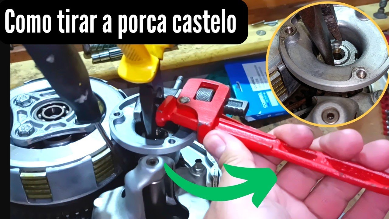 veja como tirar o rotor filtro centrifuga sem ter a chave castelo da Honda Titan
