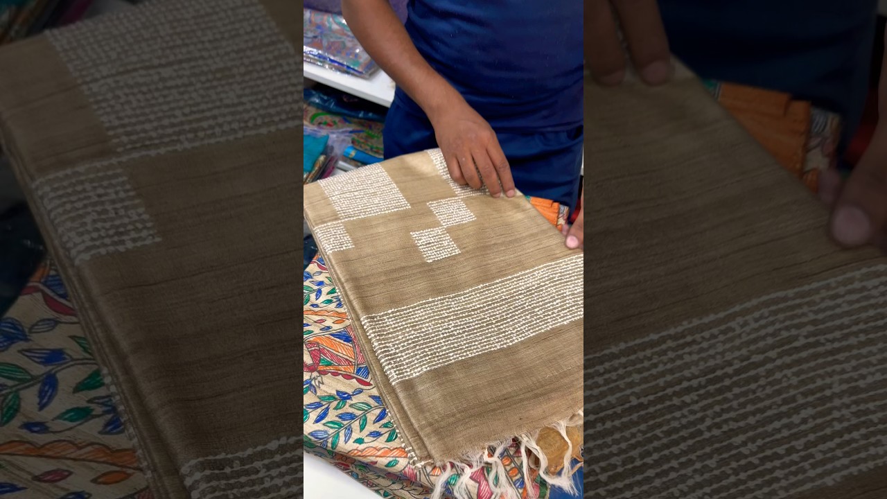 Original Desi Tussar silk saree Handlooms Bhagalpuri silk #tussar #saree #fashion #silkmarkcertified