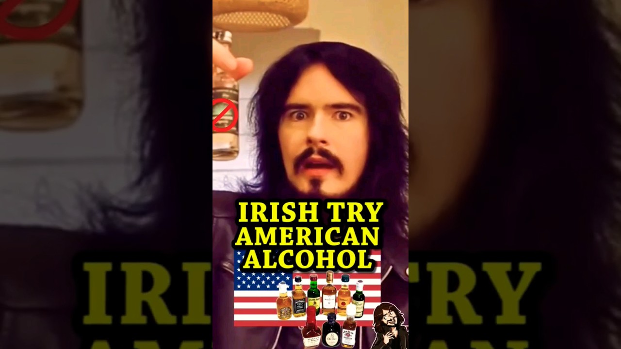 Irish People Try American MINI BAR Alcohol For First Time @LeatherJacketGuy #Shorts