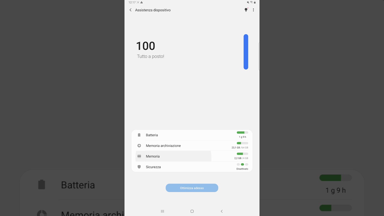 Impostazioni di Tablet e smartphone: la memoria, pulizia della memoria e durata della batteria