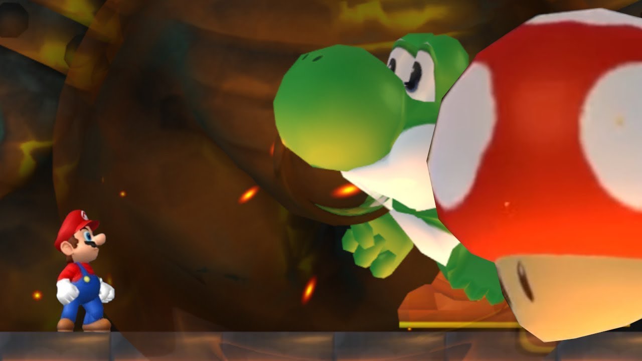 New Super Mario Bros. Wii - Final Boss Evil Yoshi and Evil Mushroom & Ending