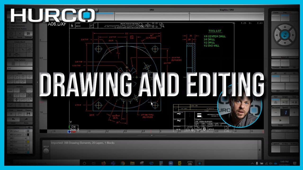 Drawing and Editing | 3D Import | Hurco CNC Control