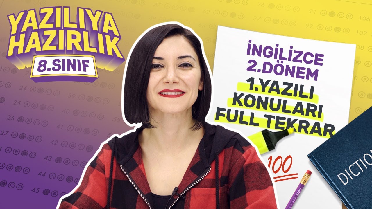 KİM 100 İSTER? 8. Sınıf İngilizce 2. Dönem 1. Yazılıya Hazırlık: 6. – 7. Ünite Full Tekrar (2022)