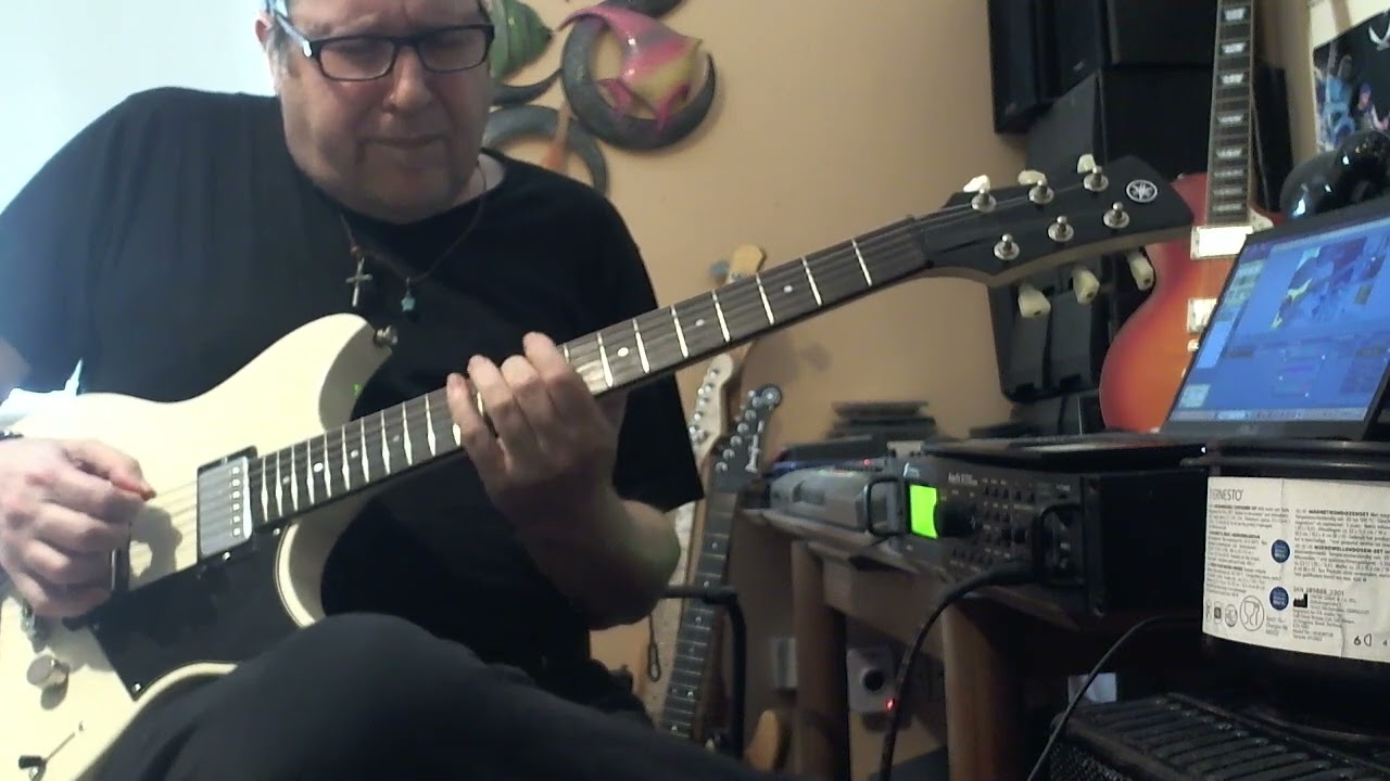 D Mixolydian Rock Jam with Yamaha Revstar Element RSE20 Into Axe FX 2 Marshall JVM 410H