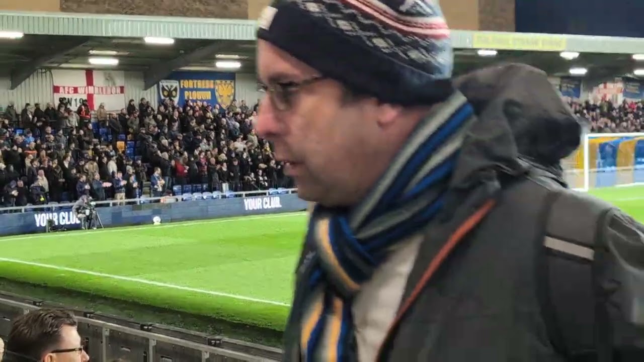 2026-03-11 Wimbledon-Blackpool, even Wimbledon fans are singing now 'Tottenham away, ole-ole' 😅