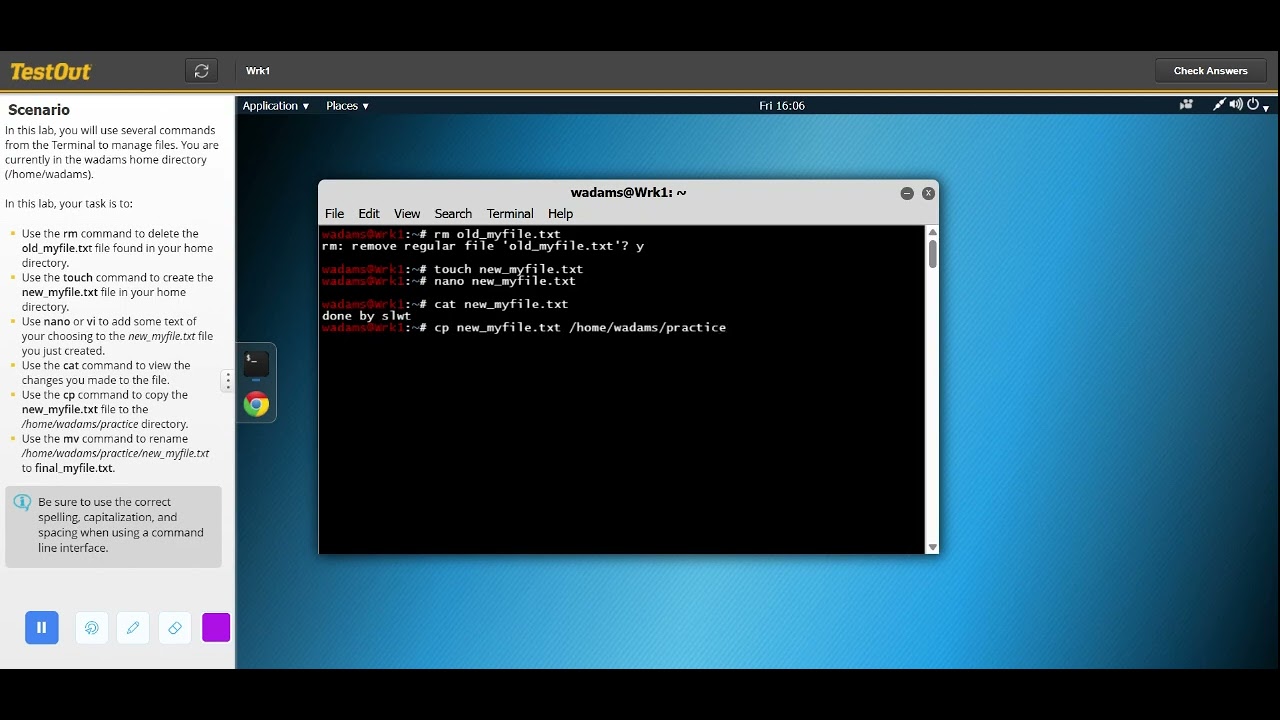 TestOut PC Pro 9.4.3 Use Shell Commands