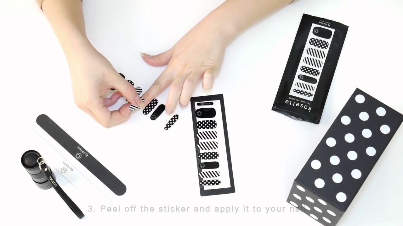 Kosette Gel Nail Stickers - How To Apply