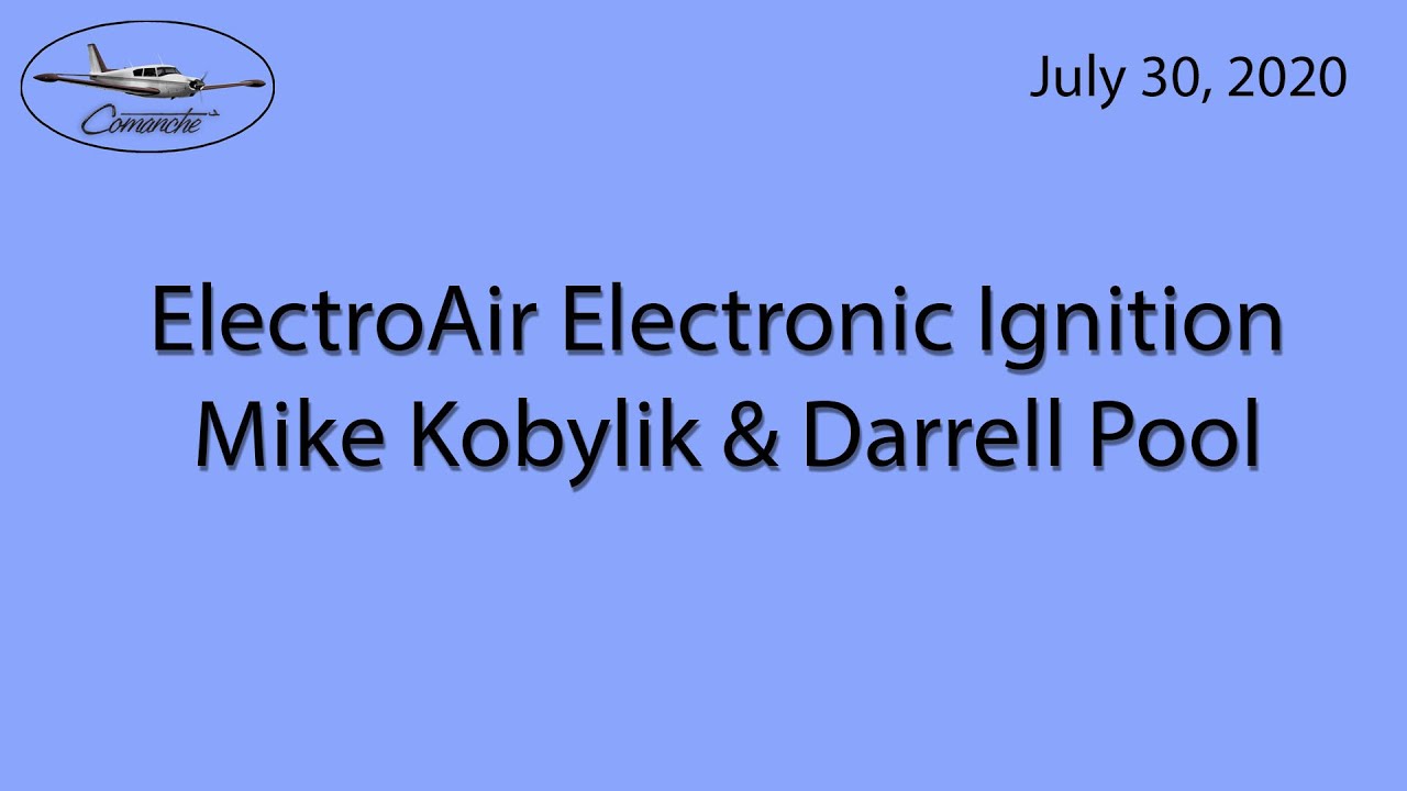 2020 7 30  ElectroAir Ignition