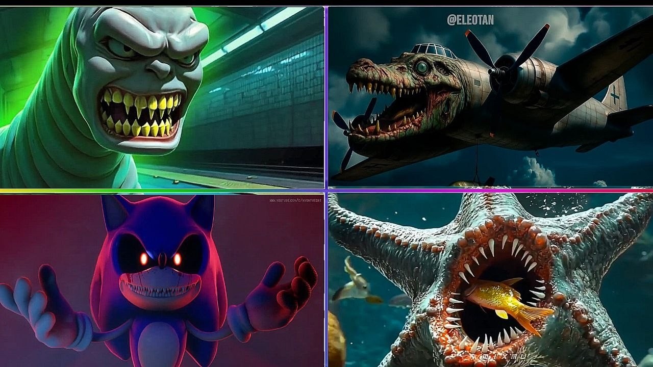 McQueen MONSTER VS  Sonic MONSTER VS Hungry STAR  VS ITALIAN BRAINROT Tiles Hop EDM Rush