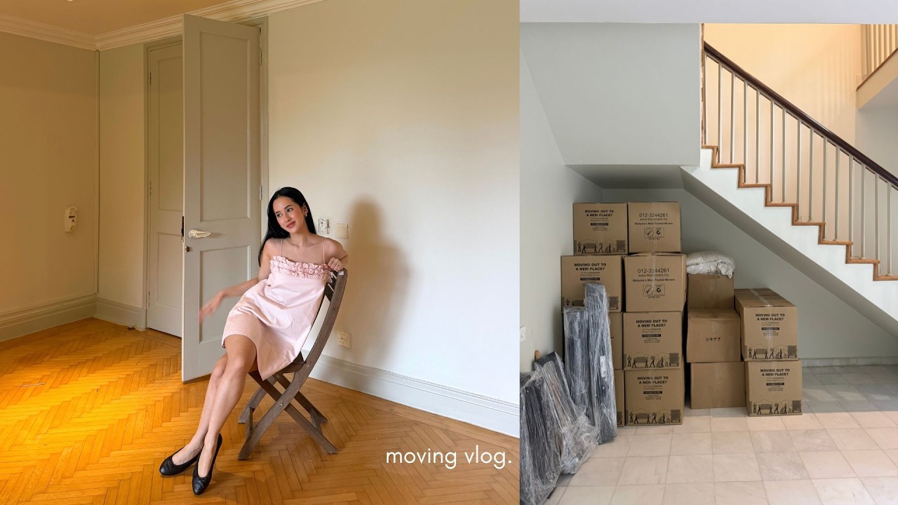 moving vlog | empty house tour & unpacking 🧸📦