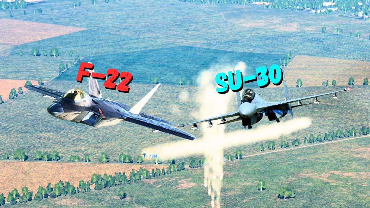 SU-30 vs F-22 RAPTOR | Dogfight | DCS World