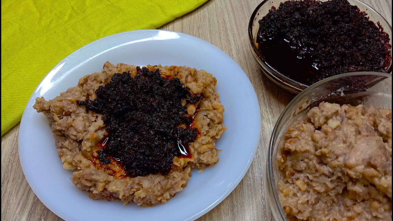 HOW TO COOK EWA AGOYIN - EWA AGANYIN || AGOYIN SAUCE - MASHED BEANS SAUCE