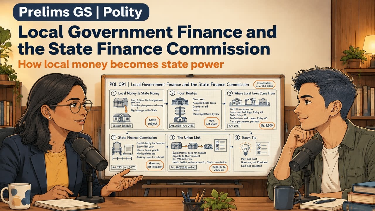 POL 091 - Local Government Finance and the State Finance Commission (UPSC CSE)