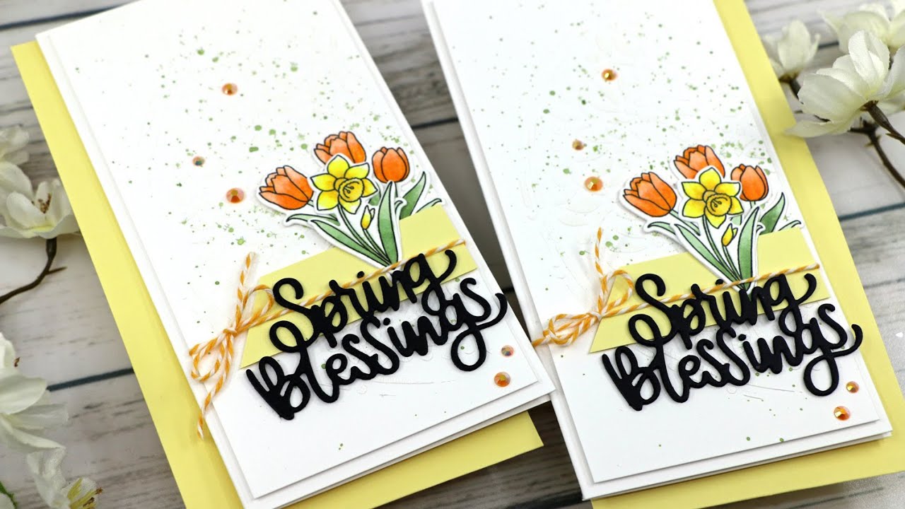 Mini Slimline Spring Cards | AmyR 2021 Easter Card Series #2