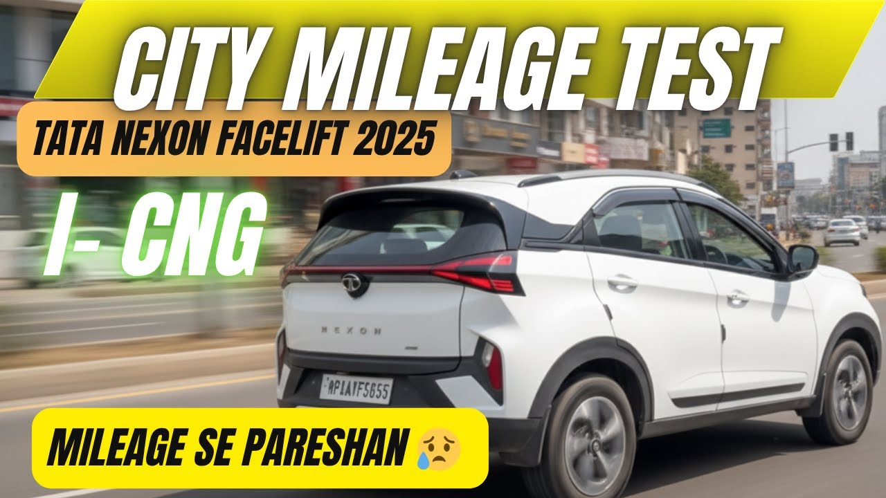 MILEAGE TEST IN CITY 😒| TATA NEXON FACELIFT 2025 #automobile #mileagetest #tatamotors #tatanexoncng