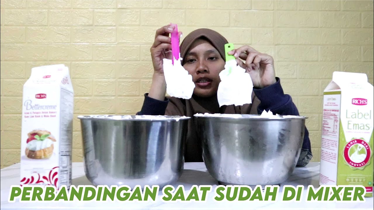Review Perbedaan Rich's Gold Label dan Rich's Bettercreme Saat Sudah di Mixer