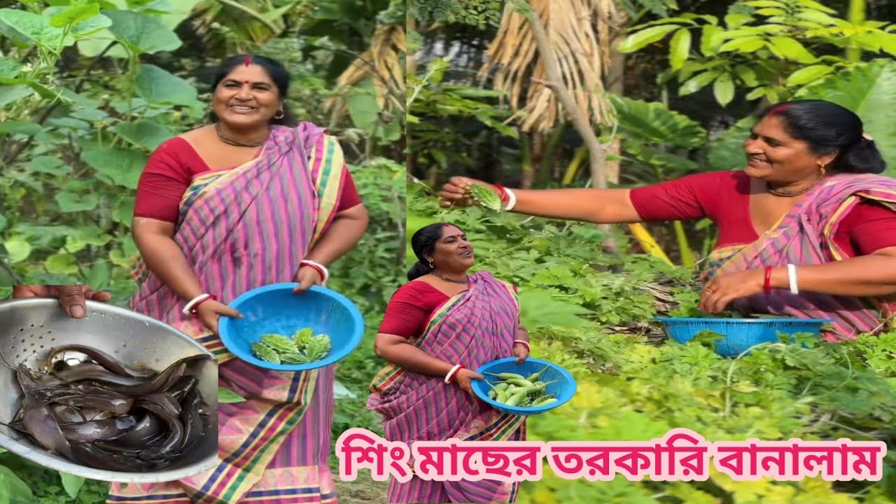 যমুনা থেকে শিংগি মাছ পেয়ে এনেছে বেগুন উচ্ছে দিয়ে তরকারি বানালাম