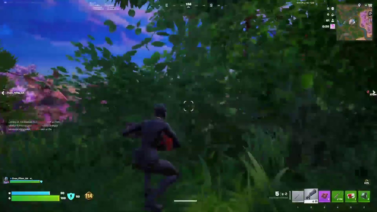 Playing Fortnite duo tournament zero builds