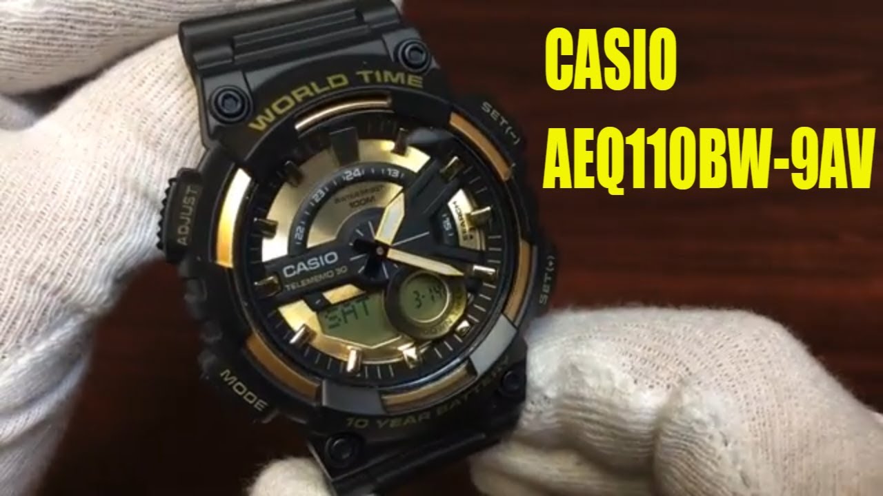 Unboxing Casio World Time Telememo 30 Watch AEQ110BW-9AV