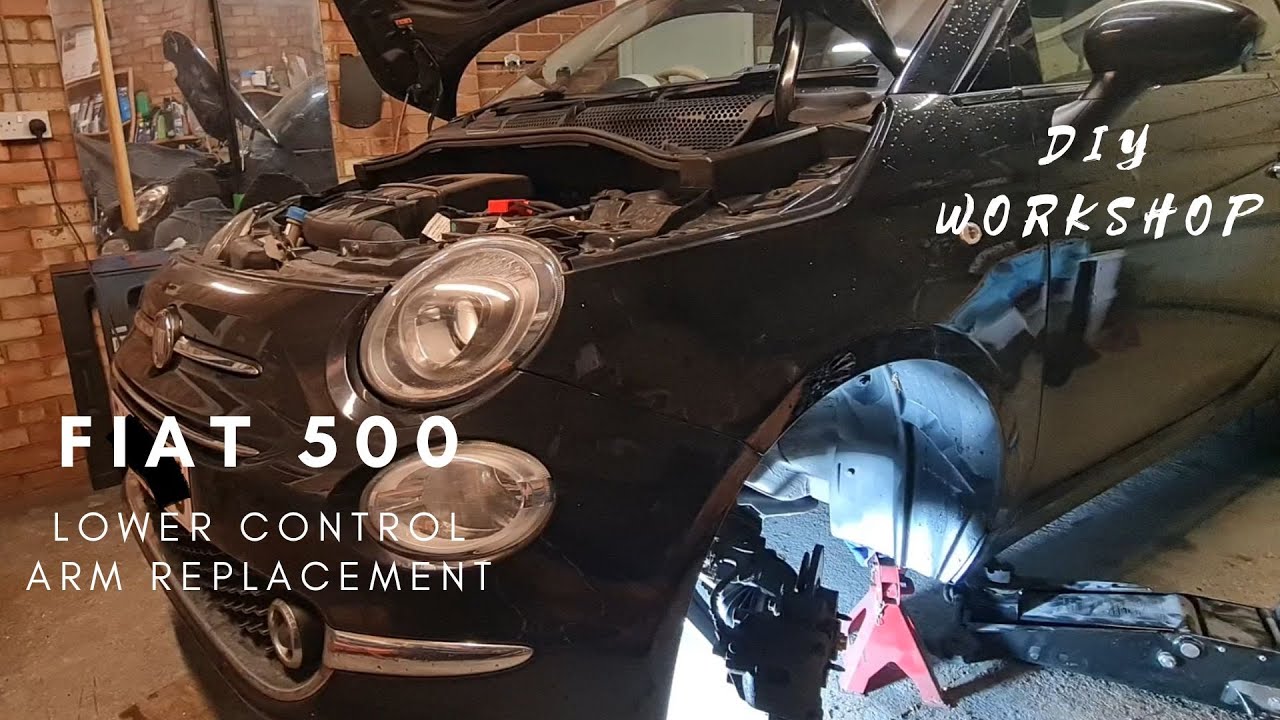 How to replace a Fiat 500 front lower control arm