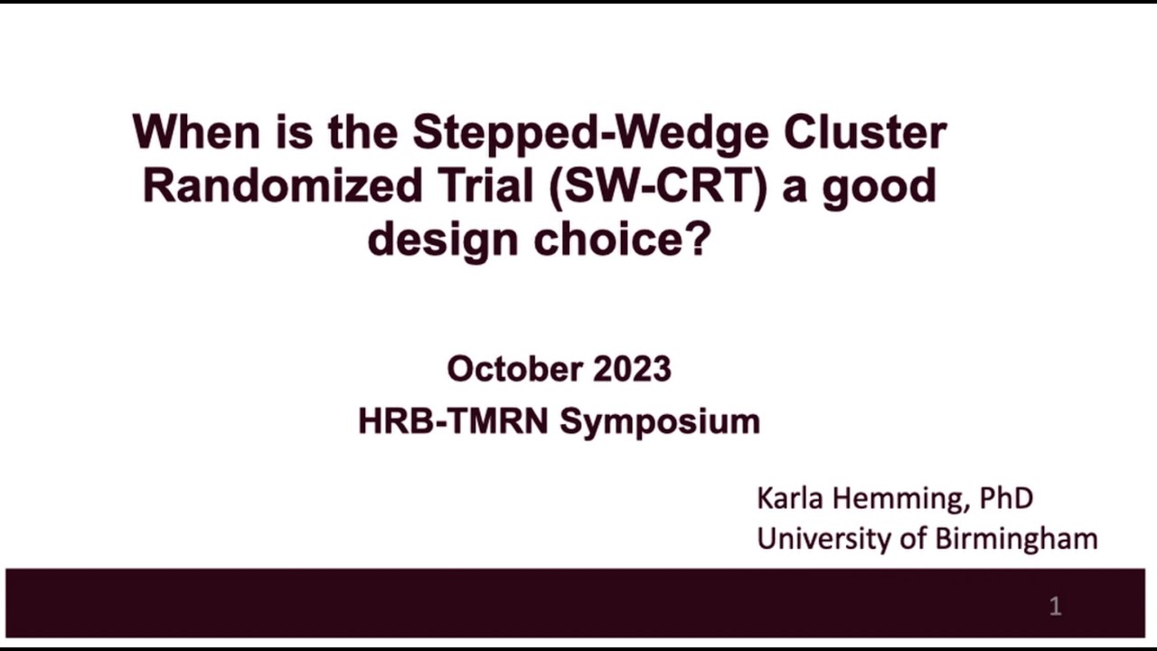 When is the Stepped-Wedge Cluster Randomized Trial (SW-CRT) a good design choice?