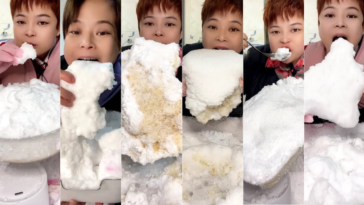 ASMR her NEW ice eating only bites part 21