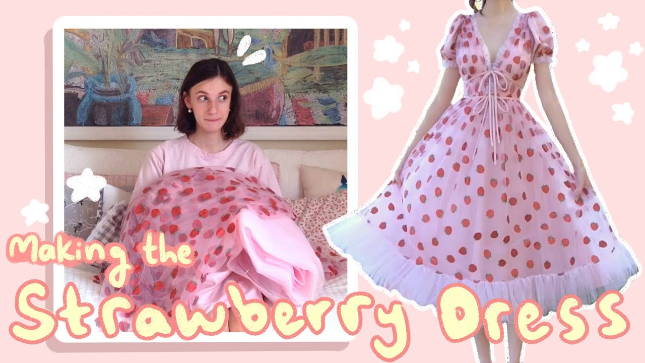 Making the Strawberry Dress from Lirika Matoshi! | DIY